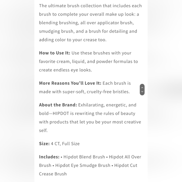 HIPDOT All Eyes On Me Cosmetic Makeup Brush Set - Picture 3 of 4